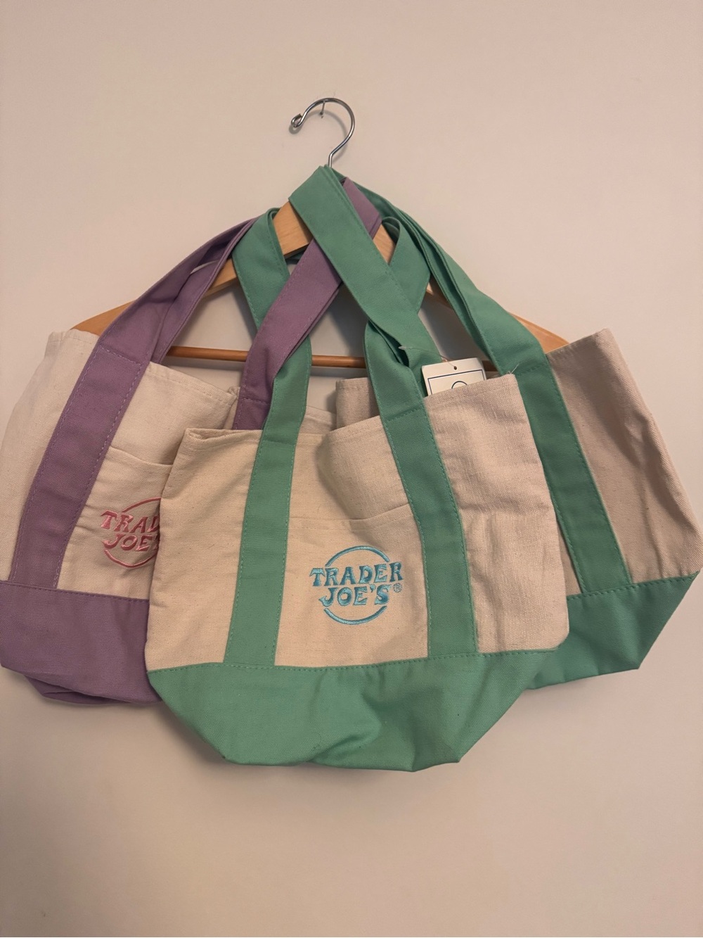 Trader Joe’s Mini Canvas Tote Bags - set of 3